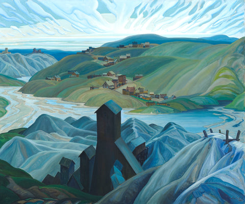 Franklin Carmichael - A Northern Silver Mine (1930) Signed - 17" x 22" Art Print