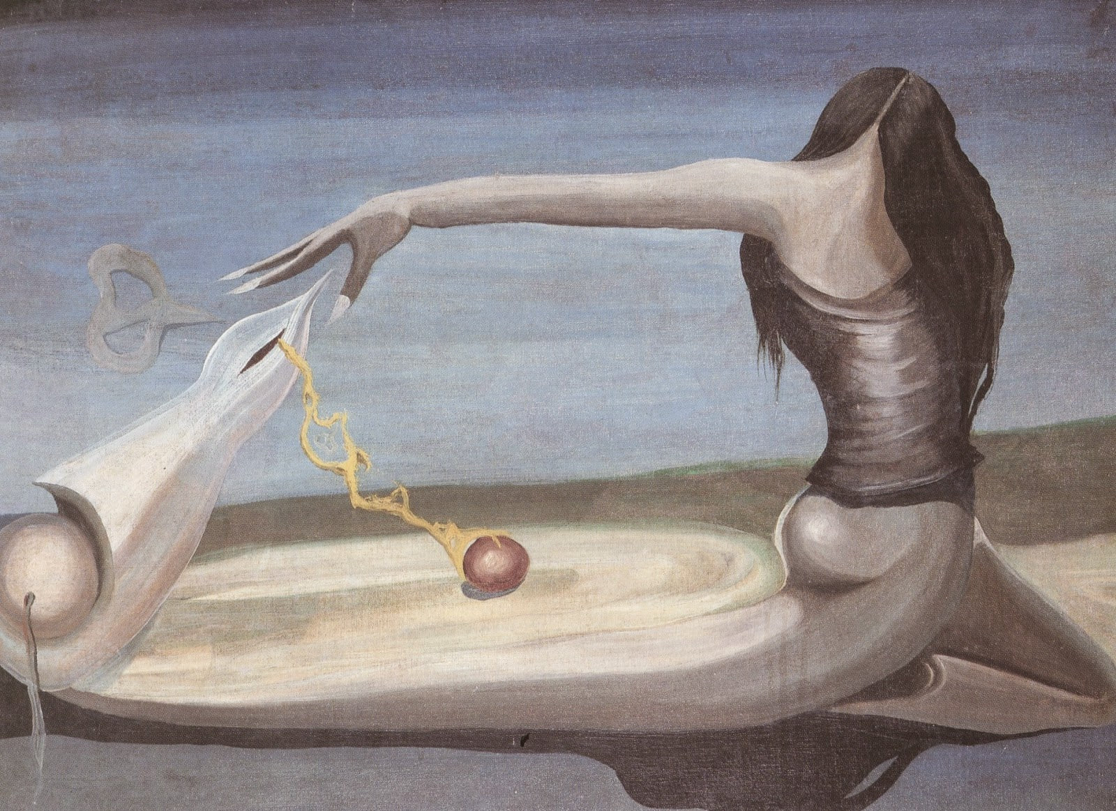 Oscar Dominguez - La Boule Rouge o Composition Surrealiste 1933 - 17"x22" Print