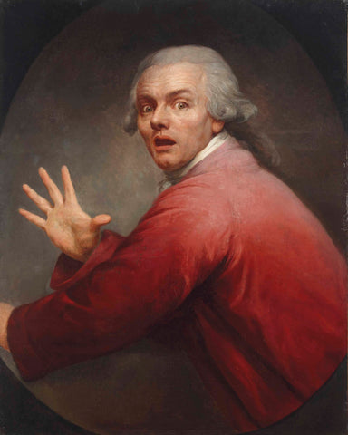 Joseph Ducreux - Self-portrait in Surprise and Terror (1791) - 17" x 22" Art Print