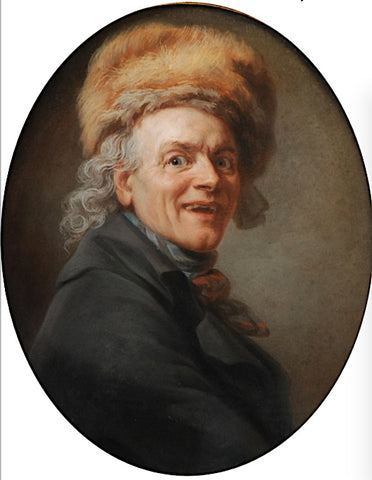 Joseph Ducreux - Self-Portrait in a Fur Hat (1790s) - 17" x 22" Fine Art Print