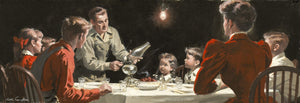 Arthur Sarnoff - Thanksgiving Dinner (1950s) Signed - 17" x 22" Fine Art Print