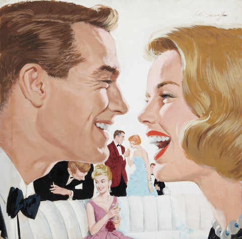 Arthur Sarnoff - The Party Story (1950s) Signed - 17" x 22" Fine Art Print