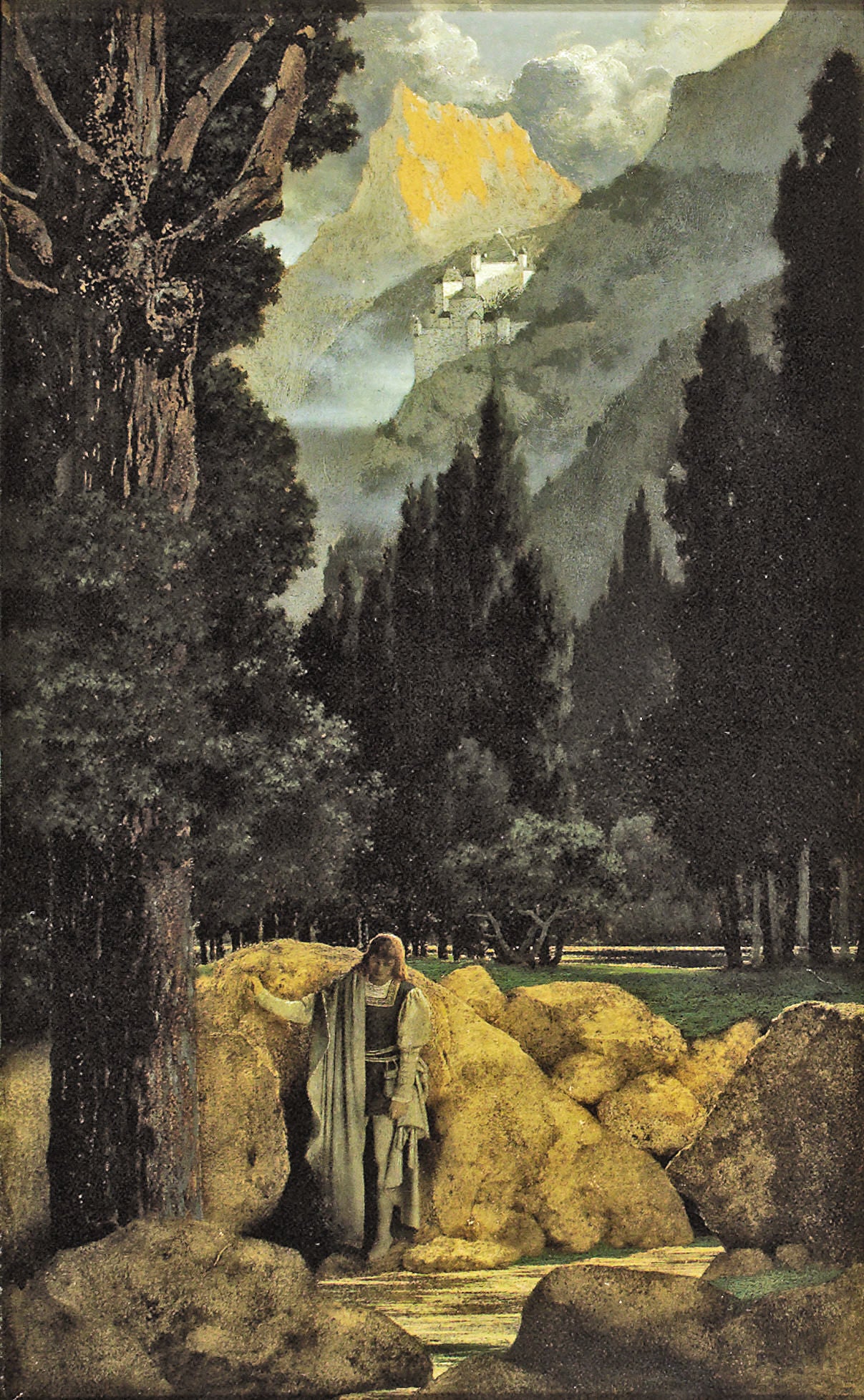 Maxfield Parrish - Poet's Dream (1901) - 17" x 22" Fine Art Print