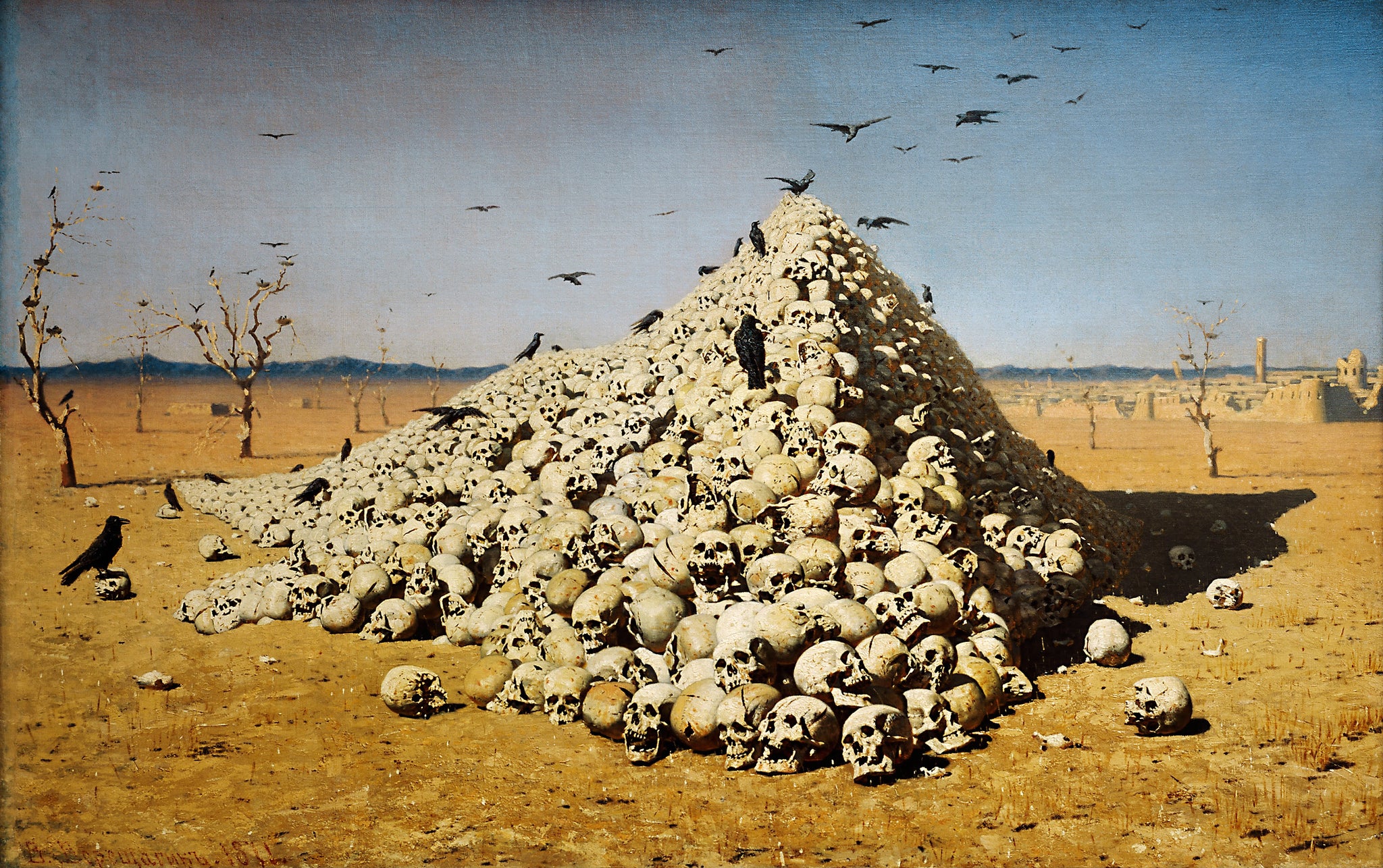 Vasily Vereshchagin - The Apotheosis of War (1871) Signed - 17"x22" Fine Art Print