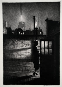 Martin Lewis -  Little Penthouse New York (1931) Signed - 17"x22" Fine Art Print