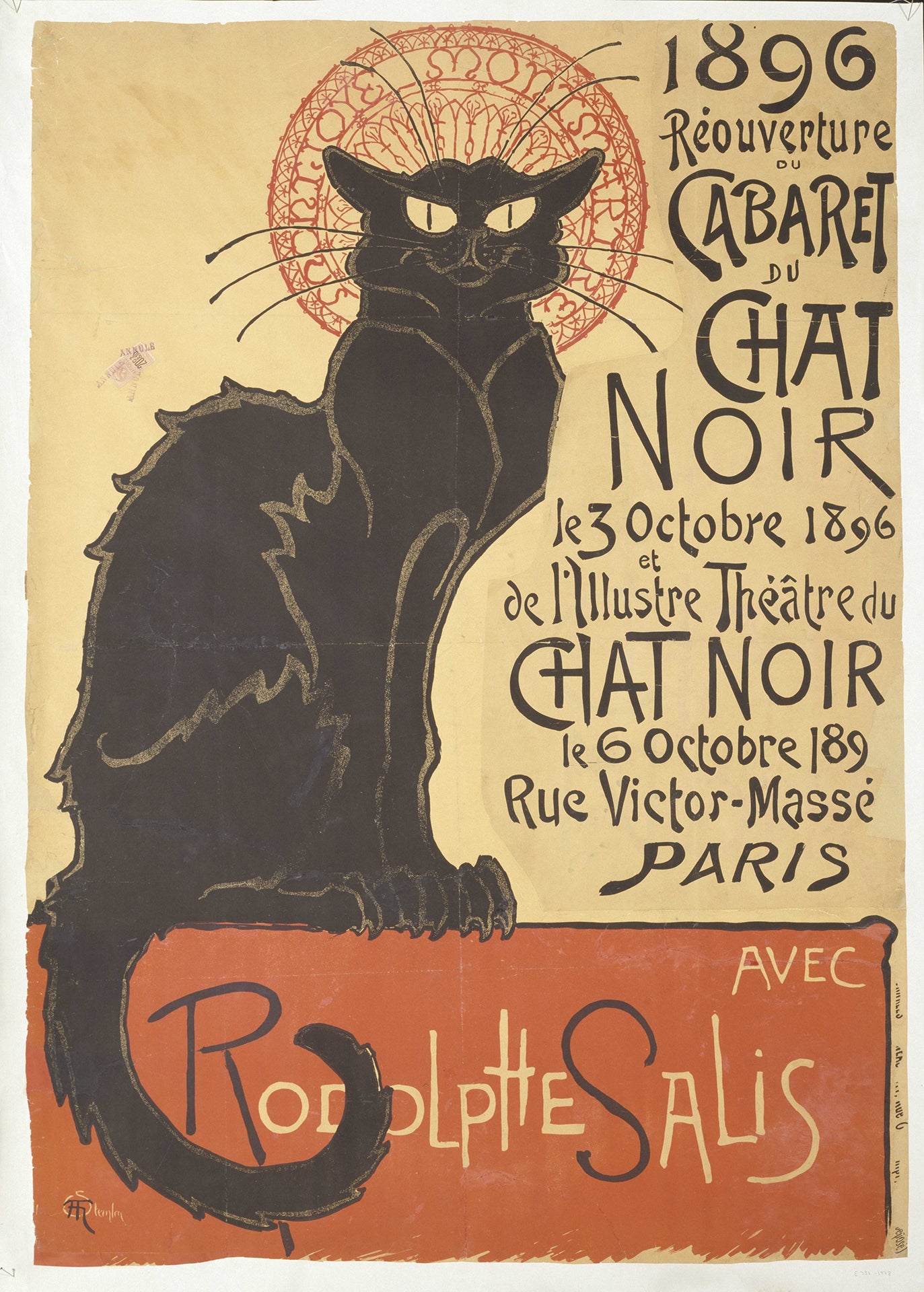 Théophile-Alexandre Steinlen - Reopening of the Chat Noir Cabaret (1896) - 17"x22" Fine Art Print