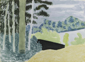 Milton Avery - Lakeside Trees (1953) Signed & Dated - 17" x 22" Fine Art Print