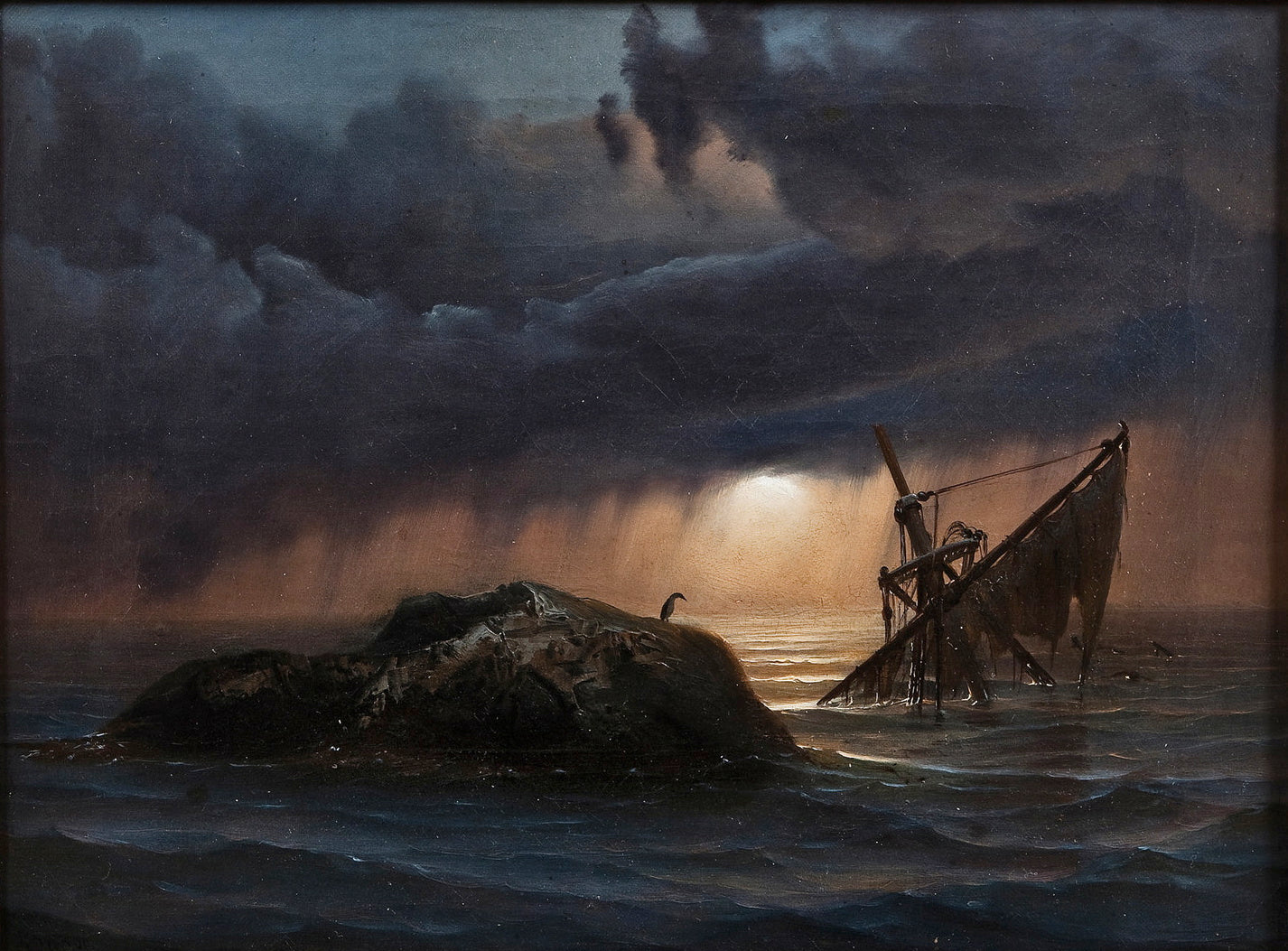 Knud Andreassen Baade - Shipwreck (1845) - 17" x 22" Fine Art Print