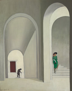 George Ault - The Stairway (1921) Signed - 17" x 22" Fine Art Print