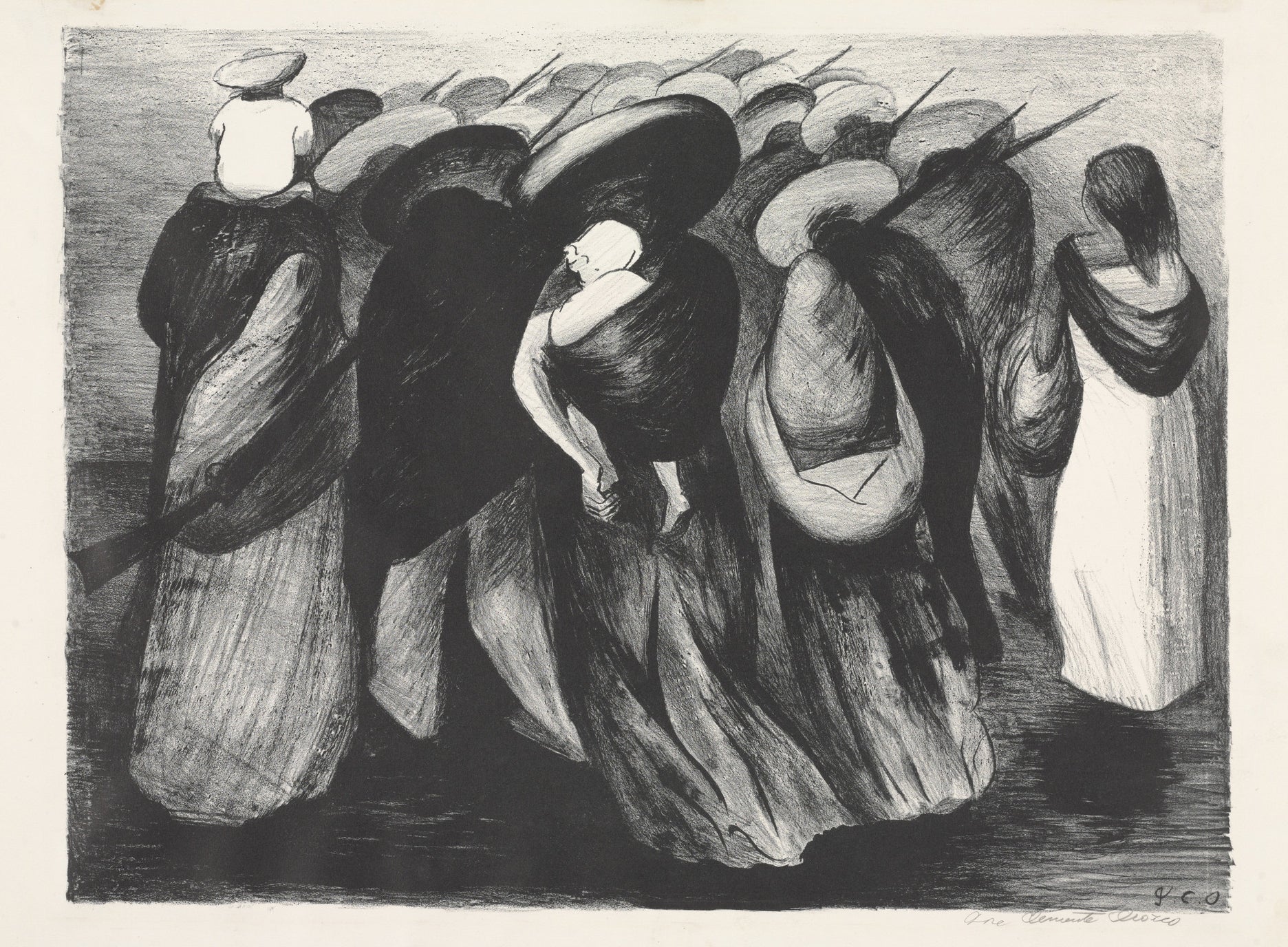 Jose Clemente Orozco - The Rear Guard (1929) Signed - 17" x 22" Fine Art Print