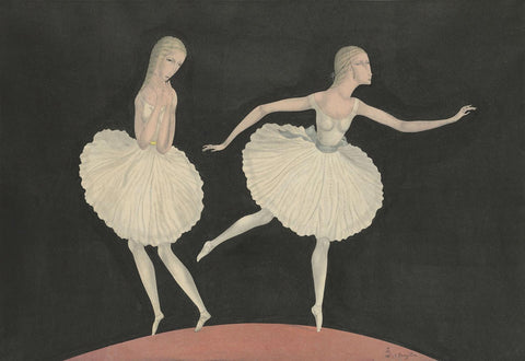 Tsuguharu Foujita - Les Danseuses, Dancers (1920) Signed - 17" x 22" Art Print