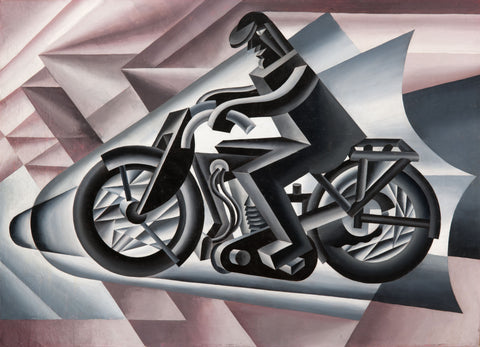 Fortunato Depero - Motociclista 1923 Biker, Solid at Speed - 17" x 22" Art Print