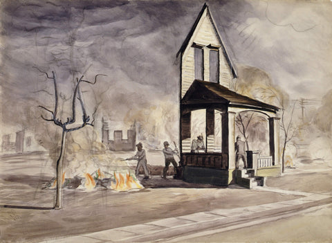 Charles Burchfield - The Builders, House Wreckers in June (1931) Signed - 17" x 22" Fine Art Print