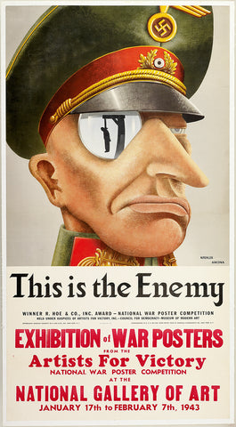 Karl Koehler & Victor Ancona - This is the Enemy (1942) WW2 - 17" x 22" Art Print