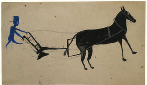 Bill Traylor - Man With a Plow (1939-42) - 17" x 22" Fine Art Print