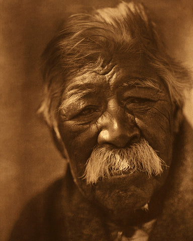 Edward Curtis - Native American Pomo Indian Shatila (1924) - 17" x 22" Art Print