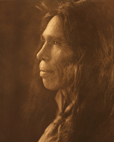 Edward Curtis - Mixed-Blood Coast Pomo Indian Native American (1924) -17"x22" Print