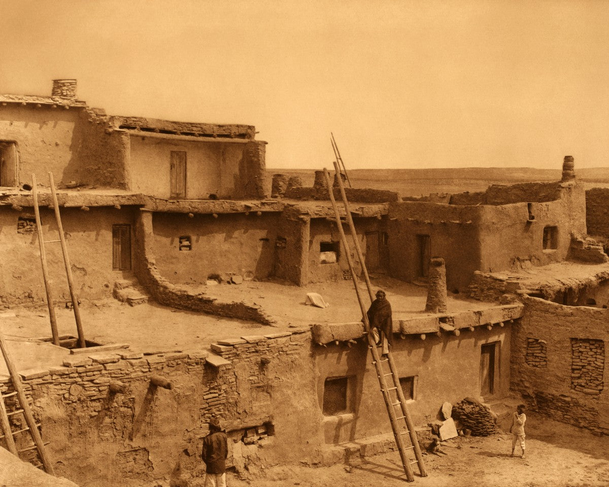 Edward Curtis - Corner of Zuni Indian House (1903) - 17" x 22" Fine Art Print