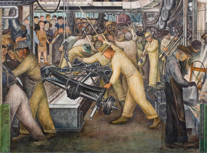 Diego Rivera - Detroit Auto Industry Final Assembly Line (1932) - 17" x 22" Print