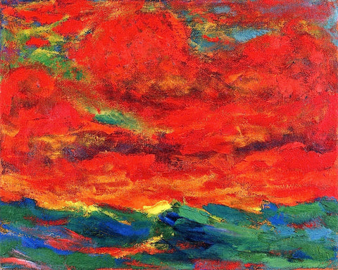 Emil Nolde - A Long Time, Sky and Sea (1930) - 17" x 22" Fine Art Print