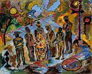 Beauford Delaney - Can Fire in the Park (1946) - 17" x 22" Fine Art Print