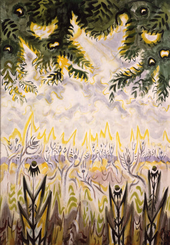 Charles Burchfield - Zimmerman Road (1956) Psychedelic - 17"x22" Fine Art Print