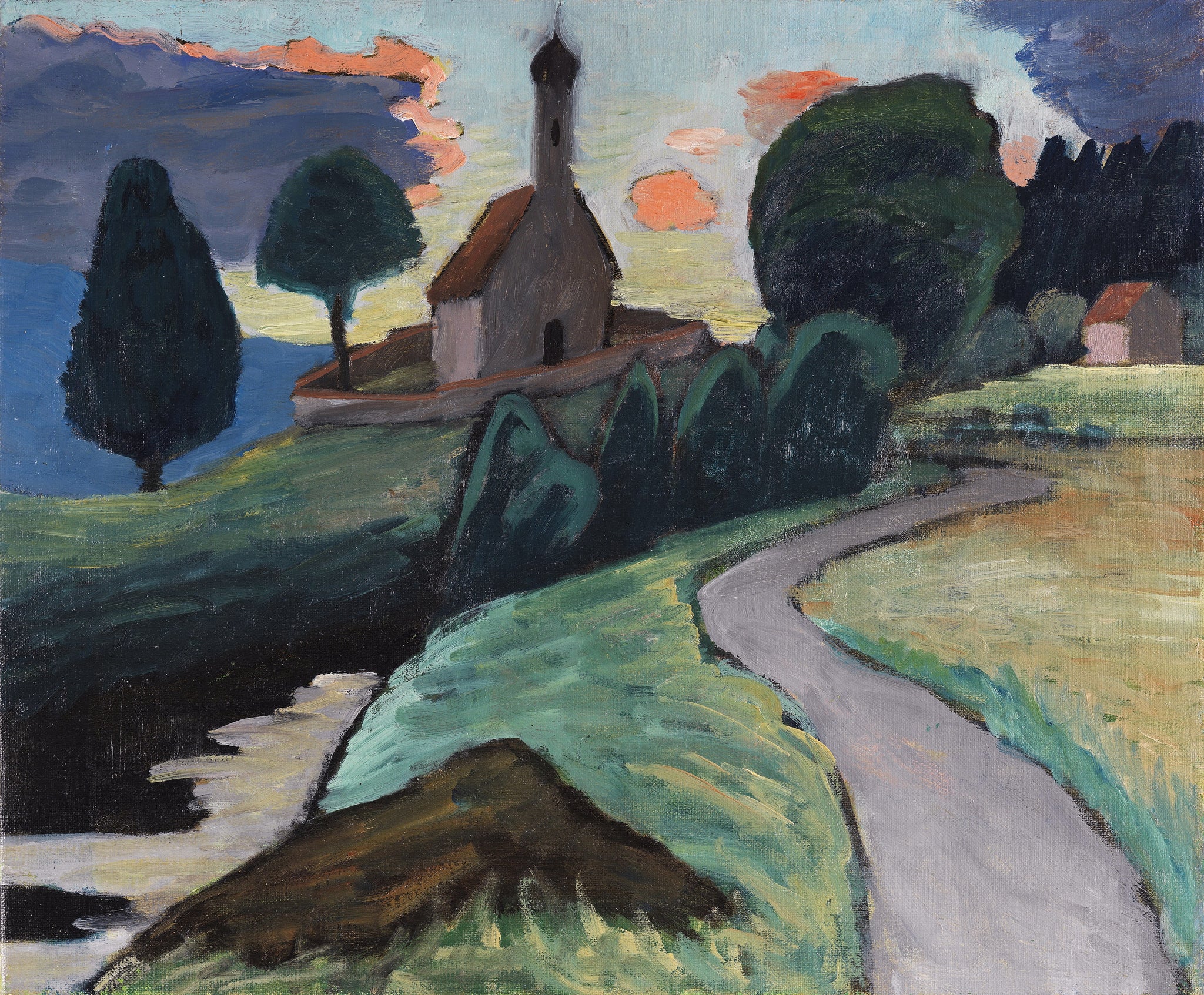 Gabriele Münter - Rural (1911) Landscape - 17" x 22" Fine Art Print
