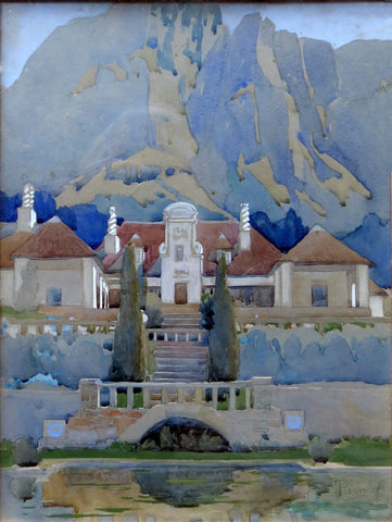 Jacobus Hendrik Pierneef - Luncarty House Newlands Cape Town 1920s - 17"x22" Print