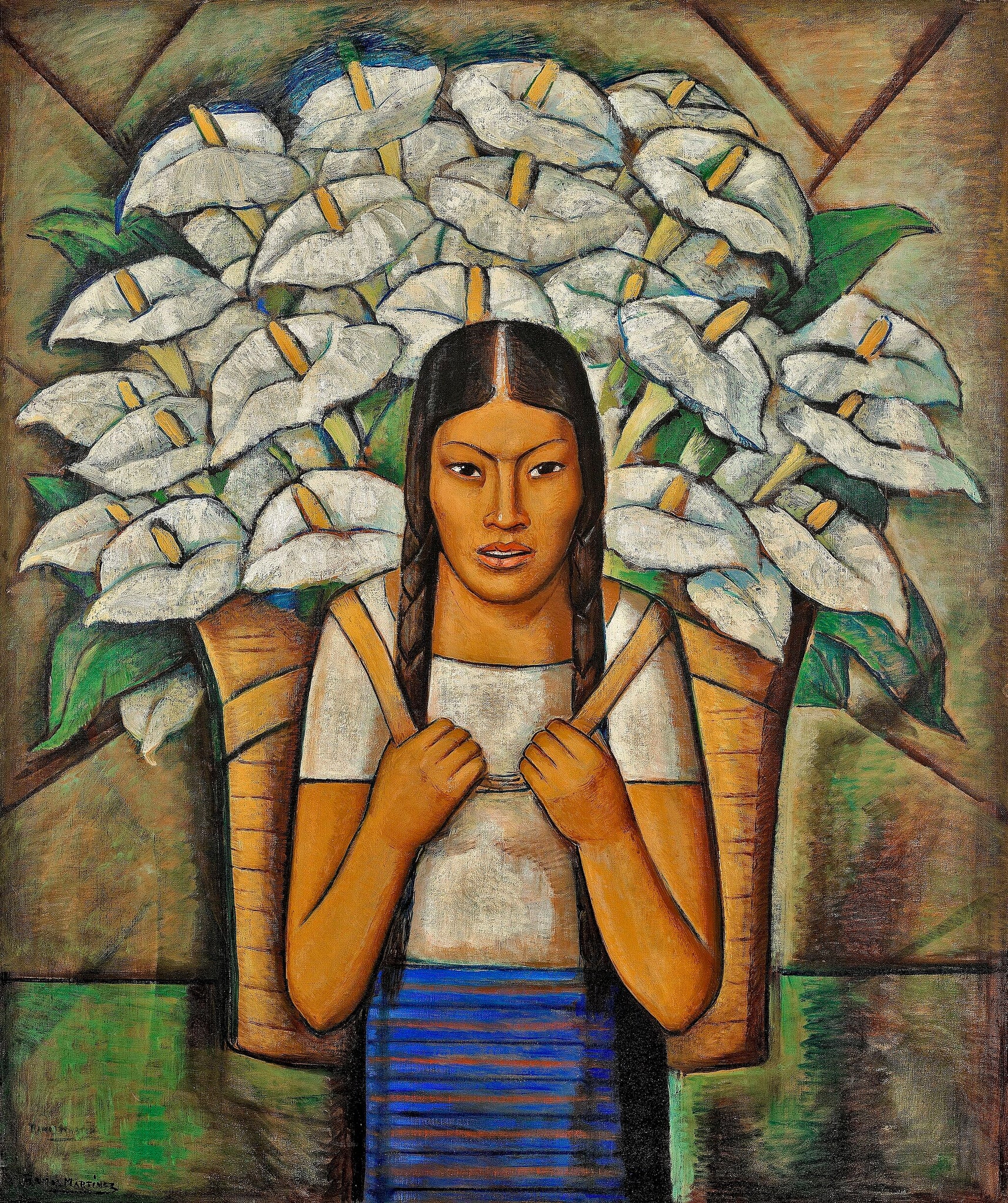 Alfredo Ramos Martinez - Calla Lily Vendor Girl (1929) - 17"x22" Fine Art Print