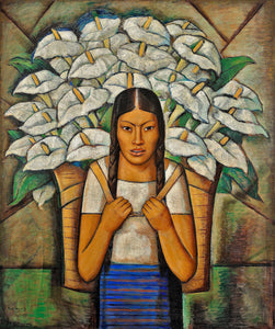 Alfredo Ramos Martinez - Calla Lily Vendor Girl (1929) - 17"x22" Fine Art Print