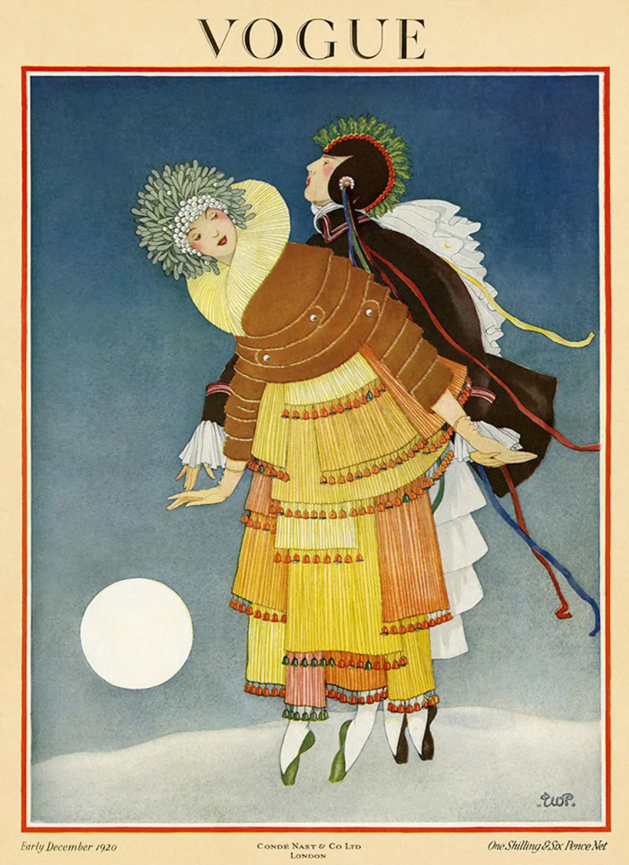 Vintage Vogue Fashion Cover Winter Solstice (1920) - 17" x 22" Fine Art Print