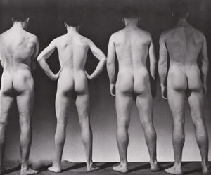 George Platt Lynes - Four Nude Men Butts (1941) Gay Interest - 17" x 22" Print