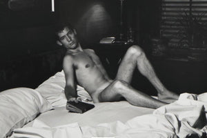 George Platt Lynes - Charles Roman Nude on Artist's Bed (1955) - 17" x 22" Print