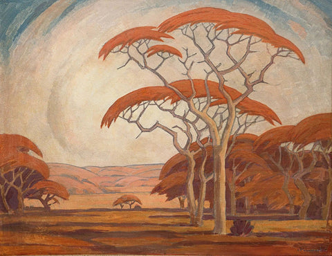 Jacobus Hendrik Pierneef - South African Landscape Trees (1930s) - 17"x22" Print