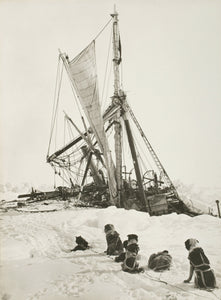 Frank Hurley - Sled Dogs @ Wrecked Endurance Ship Antarctica (1915) - 17" x 22" Fine Art Print