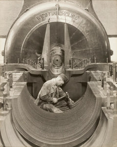 Lewis W. Hine - Heart of the Turbine (1930) Westinghouse - 17" x 22" Art Print