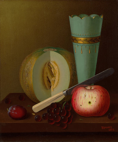 William Michael Harnett - Fruit Pieces (1877) - 17" x 22" Fine Art Print