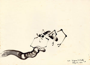 Chiura Obata - Study of Insect & Worm, Vigour Vitality (1932) - 17" x 22" Print