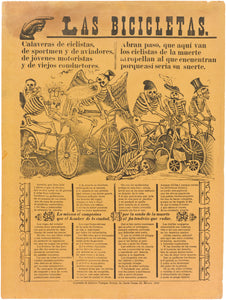 Jose Guadalupe Posada - Las Bicicletas (1913) - 17" x 22" Fine Art Print