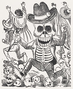 Jose Guadalupe Posada - Skeleton with Knife (1900s) - 17" x 22" Fine Art Print