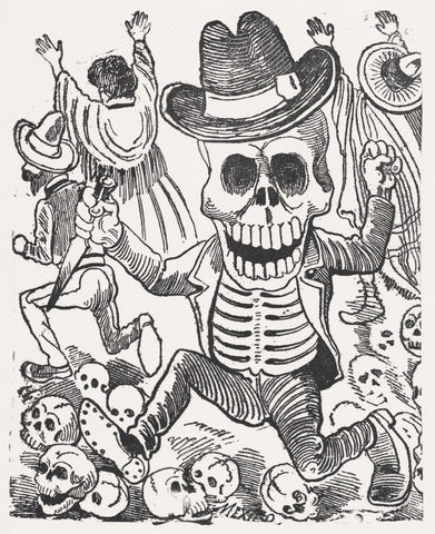 Jose Guadalupe Posada - Skeleton with Knife (1900s) - 17" x 22" Fine Art Print