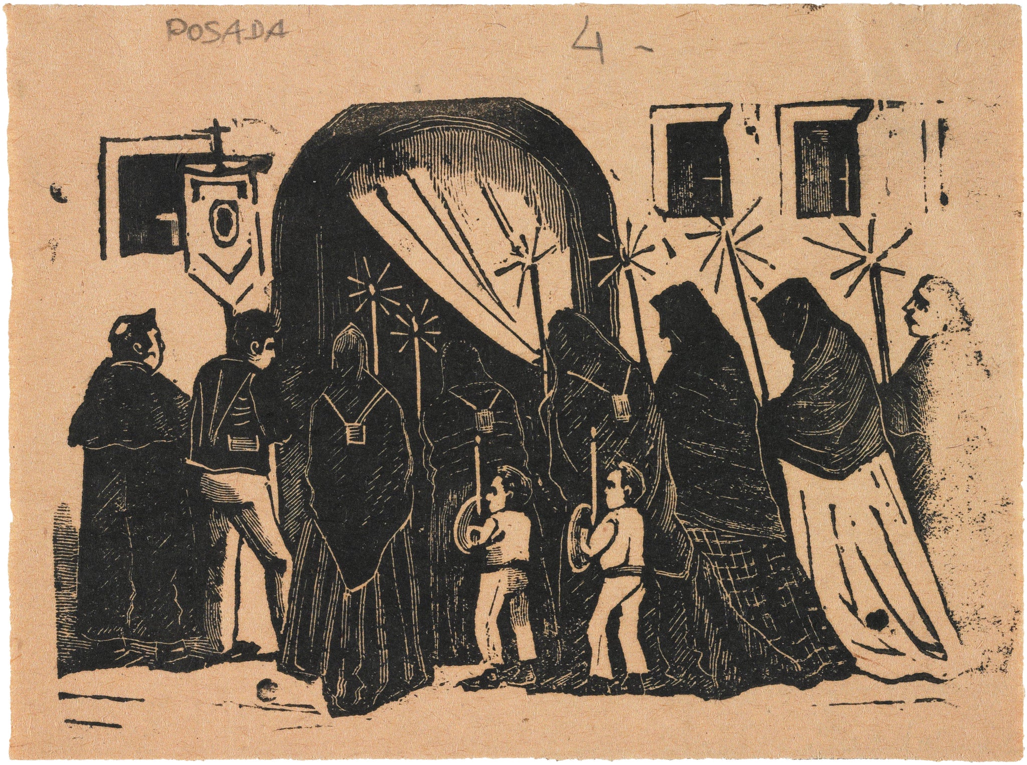 Jose Guadalupe Posada - The Procession (1890-95) - 17" x 22" Fine Art Print