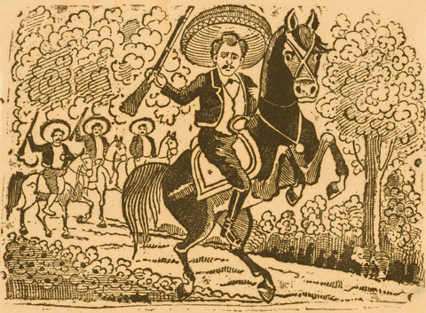 Jose Guadalupe Posada - Emiliano Zapata on Horseback (1911) - 17"x22" Art Print