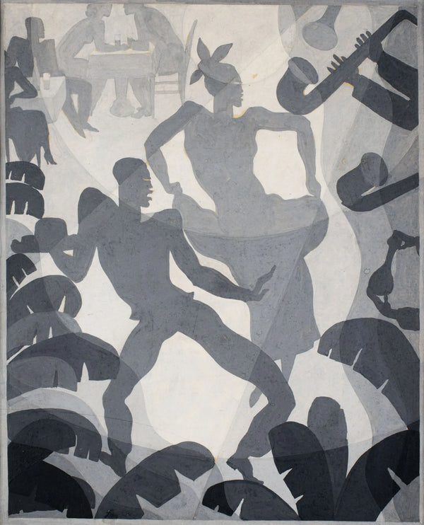 {{ product_title }} Fine Art Print | {{ product_vendor }} Jakero77 Aaron Douglas - Dance (1930) Cabaret and Clubs - 17" x 22" Fine Art Print Art Print  Jakero77