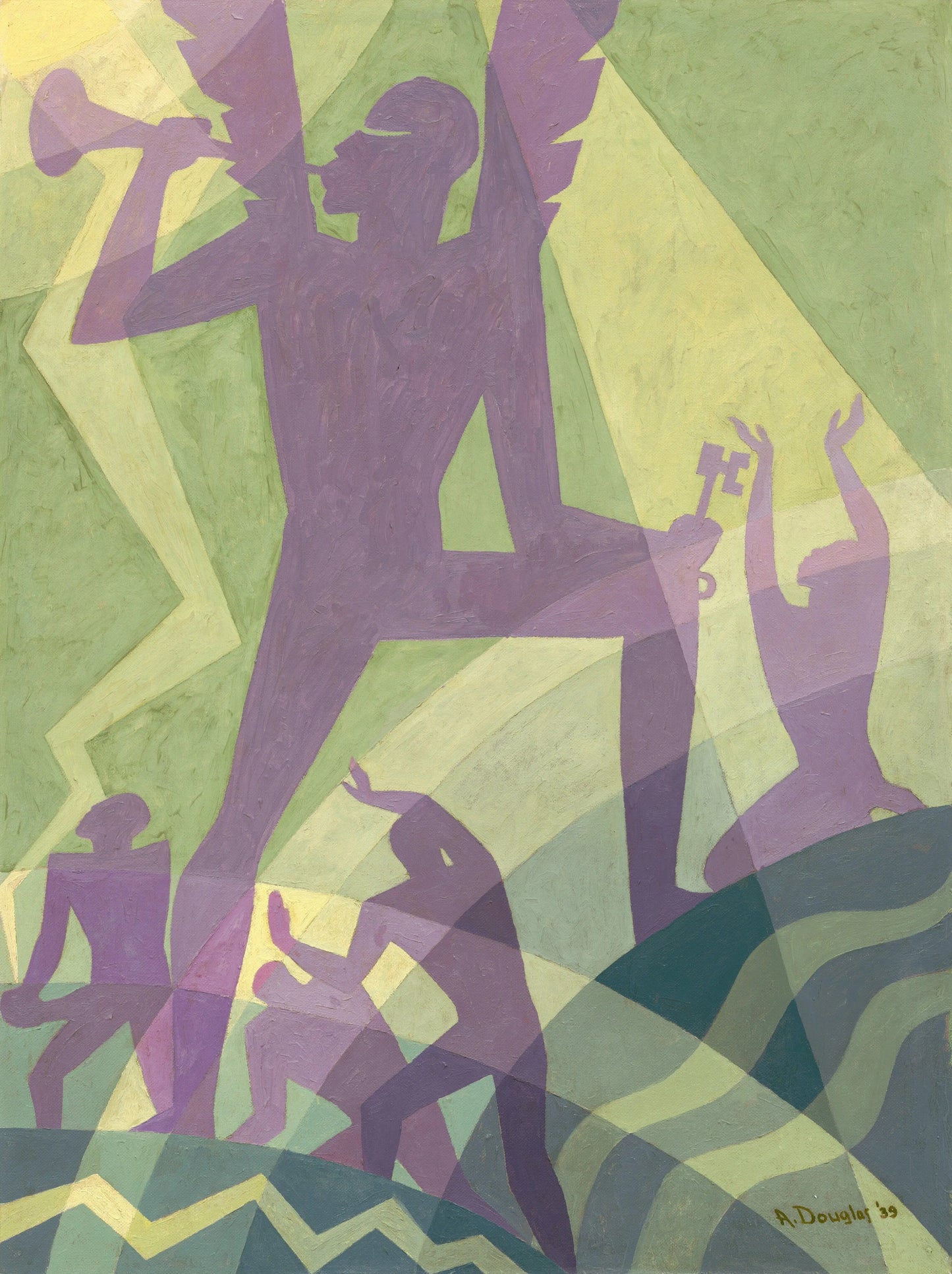 {{ product_title }} Fine Art Print | {{ product_vendor }} Jakero77 Aaron Douglas - The Judgment Day (1939) Signed - 17" x 22" Fine Art Print Art Print  Jakero77