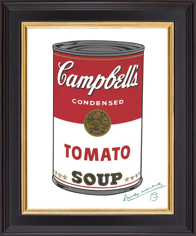 Andy Warhol Original 1984 Signed Campbell's Tomato Soup Can - 20"x11.5" Fine Art Print