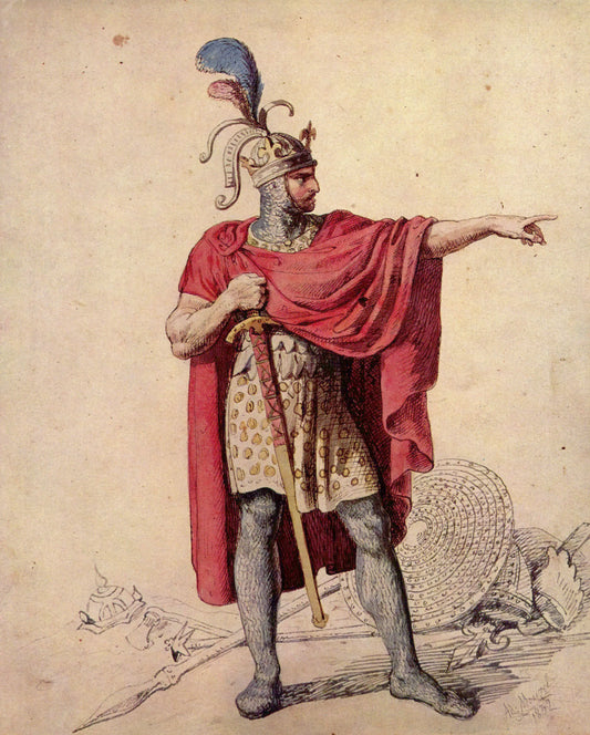 {{ product_title }} Fine Art Print | {{ product_vendor }} Jakero77 Adolf Friedrich Erdmann von Menzel - Alfred the Great (1832) Signed - 17"x22" Print Art Print  Jakero77