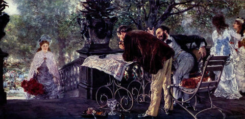 {{ product_title }} Fine Art Print | {{ product_vendor }} Jakero77 Adolph Erdmann von Menzel- Travel Plans (1875) Signed - 17" x 22" Fine Art Print Art Print  Jakero77