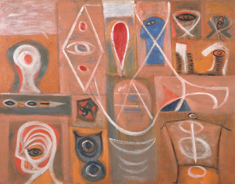 {{ product_title }} Fine Art Print | {{ product_vendor }} Jakero77 Adolph Gottlieb - The Alchemist (1945) - 17" x 22" Fine Art Print Art Print  Jakero77