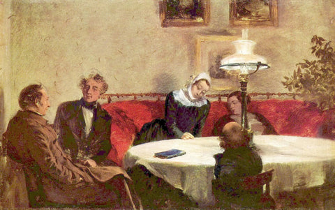 {{ product_title }} Fine Art Print | {{ product_vendor }} Jakero77 Adolph von Menzel - Abendgesellschaft (1846-47) - 17" x 22" Fine Art Print Art Print  Jakero77